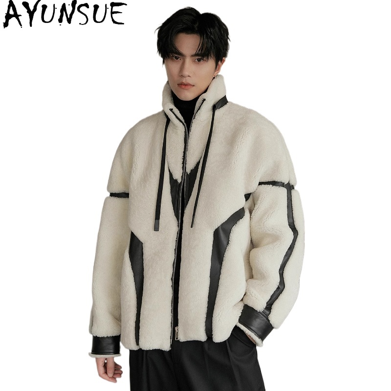 AYUNSUE Luxe Natuurlijke Bontj - Men'S Fashion Zipper Jacket recensie en prijs