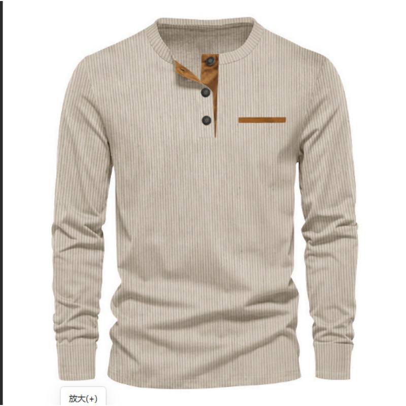 Heren corduroy henley-hals t-s - Quality Men'S Fashion recensie en prijs