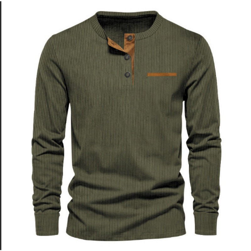 Heren corduroy henley-hals t-s - Quality Men'S Fashion recensie en prijs