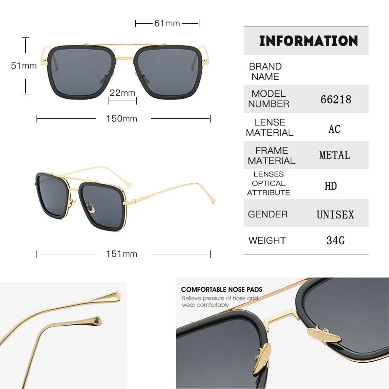 Steam Punk Tony Stark zonnebri - Men'S Fashion Glasses recensie en prijs